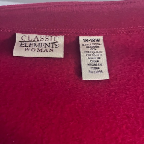 Classic Elements Red Button-Up Cardigan - Size 16-18W - Picture 6 of 11